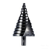 Anfrere 12 Sizes Step Drill Bit, 1/4 to 2-3/8 inch Black High Speed Steel Drill Cone Bits for Sheet Metal Hole Drilling Cutting,