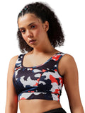 Clovia Womens Medium Impact Padded Non-Wired Full Cup Sports Bra with Removable Cups, blue, XL
