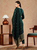 Gosriki Women'S Cotton Blend Straight Embroidered Kurta With Pant & Dupatta (Kanimoj Green-Gs_L_Green_Large),Green,,B0CTCJNZ6R