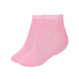 Mukhaksh (Pack Of 1 Pair = 2 Socks Women Winter Woolen Warm Pink Sneaker Length Low Cut Socks