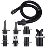 Therwen 8 Pcs Air Hose Kit Includes Air Pump Hose 7 Nozzles Adaptor Stand up Paddleboard Accessories Paddle Board Replacement Pa