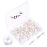 BEADIA Natural Pearl Beads Potato 5-6mm White Freshwater Cultured Loose Gemstone Beads for DIY Jewelry Making 13.8''/Strand HQ