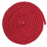 Super Soft 3 Strand Twisted Cotton Rope (Red, 1/4 Inch x 100 Feet)