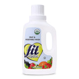 Fit Organic Produce Wash, 32 Oz. Soaker, Fruit and Vegetable Wash & Pesticide/Wax Remover, Transparent