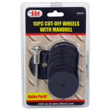 IIT 80510 CutOff Wheels with Mandrel, 10Piece