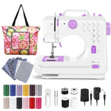 Dechow Sewing Machine for Beginners, Electric Mini Portable, 12 Built-in Stitches with Reverse Sewing, 2 Speeds Double Thread wi