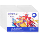 YOURSORTER Canvas Boards 82 Pack, 8x10inch Blank Canvases for Painting Bulk, Gesso Primed Acid-Free 100% Cotton Painting Canvas