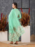 Gosriki Women'S Cotton Blend Straight Printed Kurta With Pant & Dupatta (Gosala See Green-Gs_S_See Green_Small),See Green,,B0D57CKDFP