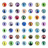 PATIKIL 8mm Dragon Eyes, 100 Pcs Round Glass Eyes for Crafts, Doll Making, Jewelry & More, Multicolor