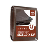 RAINDEWAY 10x12 Feet Super Heavy Duty Tarp 18 Mil,UV Resistant, Weatherproof, Multipurpose Waterproof Poly Tarp Cover with Gromm