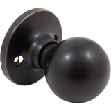 Stone Harbor Hardware Ball Door Knob, Dummy (Non-Turning) Latch, Vintage Bronze