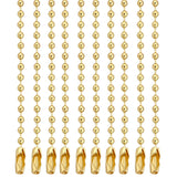 Lemonkey 10Pcs Ball Beads Chain Bulk,Gold Keychain Rings Metal 4 Inch Dog Tag Metal Small Chain with Connectors for Hanging Deco