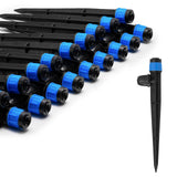 Drip Irrigation Emitters for 1/4 Tubing: Adjustable 360 Degree Water Flow Drippers with Lock Barbed - Drip Spray Emitters Parts