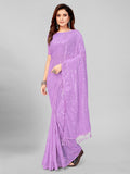 Pratham Blue Womens Sequins Georgette Fancy Saree With Blouse Piece (Pb-238_Mauve Purple)