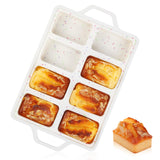 AOTASO 1 Pc Mini Loaf Pans Silicone, Nonstick Small Bread Pans for Baking, Tiny Meatloaf Pan with Metal Reinforced Frame 8 Cavit