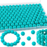 Kovict 145pcs Silicone Beads, 15mm Silicone Beads for Keychain Making, Pens Bracelet Necklace DIY Crafts(Turquoise)