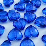 YHYPOCI 20pcs Acrylic Heart Beads 30mm Heart Shape Loose Bead for Making Bracelet Necklace Jewelry Making Craft(Royal Blue)
