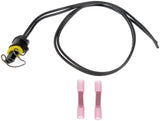 Dorman 645-1001 2 Wire Pigtail - Waterproof Male Connector With Female Terminals And Clip