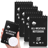 NYTGAH 4 Pack Waterproof Notebook 3inch x 5inch Top Spiral Pocket Notepad