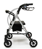 Graham-Field Rj4700S Lumex Set N' Go Rollator Height-Adjustable Walker With Seat For Short And Tall People, Silver