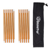 YAPJEB Aluminum Tent Poles Replacement, Camping Tent Poles Rod 2 PCS Repair Kit Tent Support Rod for Camping (Gold - 11.8ft)