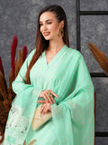 Anni Designer Women'S Cotton Blend Straight Printed Kurta With Pant & Dupatta (Gosala See Green-Nw_S_See Green_Small),See Green,S,,,