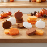 Tioncy 12 Pack Fall Pumpkin Kitchen Sponges White, Brown, Light Brown