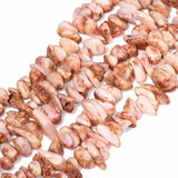 THRELE Chip Shells, 75pcs 11-16mm Irregular Beads with Holes, Pink Shell & Mixed Gemstone Like Chip Beads for Jewelry Making