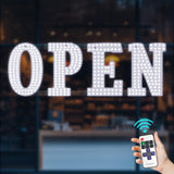 40 x 14 Large LED Open Sign with Remote Control High Bright Visibility Business Signs 14 Mode Electric Display Sign Suitable for
