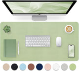 Bloss Green Desk Mat, Mouse Pad, Waterproof Leather Desk Pad, Desk Matt for Desktop, Non-Slip Desk Pad Mat for Office Work/Home
