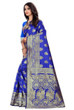 Sugathari Womens Art Silk Royal Blue Kanchipuram Saree (San Pari 63 R Blue)