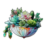 Ujeavette Potted Plants Hanging Sign Artwork Flower Pot Decor For Shelf Window Balcony Style B