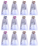 Kuber Industries Waterproof 12 Piece Pvc Travel Shoe Cover, String Bag Organizer, White Ctmtc039543