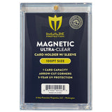 Max Protection Magnetic Card Holder for Sleeved Cards - 10-Pack 100pt Ultra-Clear Cases - Hard Plastic Card Sleeves Holders, UV