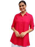 Libas Women'S Solid Straight Tunics (58196_Pink
