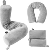 Gyanshoppe Twist Memory Foam Travel Pillow For Neck, Chin, Lumbar And Leg Support For Travling On Airplane, Train, Bus Or At Hom
