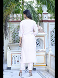 Anni Designer Women'S Cotton Blend Straight Printed Kurta With Pant & Dupatta (Bursh-Peach-Nw-Cmd_Xxl_Peach_Xx-Large),Peach,2XL,Cotton Blend,Regular,