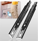 YENUO Push to Open Drawer Slides Full Extension Rail 12 14 16 18 20 22 24 inch handleless Side Mount Dresser Cabinet Bracket Replacement Ball Bearing Tracks kit Guide Runner 100lb 1Pair-New