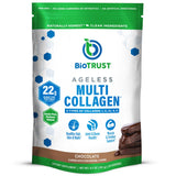 BioTrust Ageless Multi Collagen Peptides Powder - 5 Types (I, II, III, V, X) - Chocolate Collagen Powder for Women & Men - Hydro