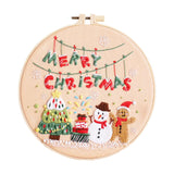Ilsmysutra Christmas Embroidery Kit With Instructions Diy Needlepoint Cross Stitch Kits Snowman And Tree