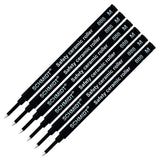 Lanier Collars Pack of 6 Schmidt 888 M Safety Ceramic Roller Ball Replacement Black Ink Medium Tip