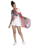 Shiloh Multicolour Satin Georgette Printed Scarf/Stole