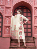 Gosriki Women'S Rayon Blend Straight Printed Kurta With Pant & Dupatta (Actual-Cream-Nre-Gs_S_Cream_Small),Cream,,B0CGD8B8SW