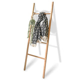 Wooden Blanket Ladder, 5.4 Ft, Blanket Quilt Towel Holder Rack Decorative Ladder, Multistyle Ladder Shelf For Living Room Bedro