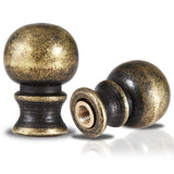 2 Packs Brass Lamp Finials, Solid Finials for Lamps, Lamp Shade Screw Caps, Antique Brass Lamp Finials Decorative for Table Lamp