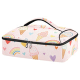 SyXIOP Insulated Casserole Carrier Bag Pink Icecream