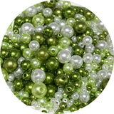 Tingoons 30g Mixed 3-8mm Pearl Beads Round Loose Satin Pearls Plastic Crafts Beads for Jewelry Making Earring Bracelet Necklace