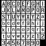 Augshy 54 Pcs 2 Inch Alphabet and Number Stencils, Reusable Interlocking Letter Stencils for Painting on Wood, Wall, Fabric, Roc