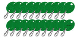 Lucky Line Oval Key Tag with Hook in Green, 20 Pack (258040)