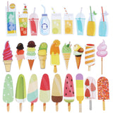 Blulu 60 Pieces Summer Bookmarks Cold Drink Theme Bookmarks Cute Colorful Dessert Bookmarks for Students Adults Reading
